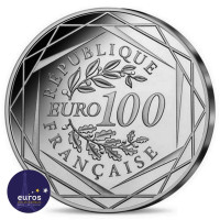 Revers de la pièce de 100 euros FRANCE 2023 - 100ème anniversaire de la disparition de Gustave Eiffel - Argent - Belle Épreuve