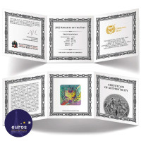 Certificat d'authenticité de la pièce de 5 euros MALTE 2023 - Knights of the Past - 1oz argent Brillant Universel