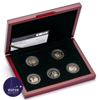 LUXEMBOURG 2023 - Proof Boxed Set - 5 x €2 commemoratives 2022 and 2023