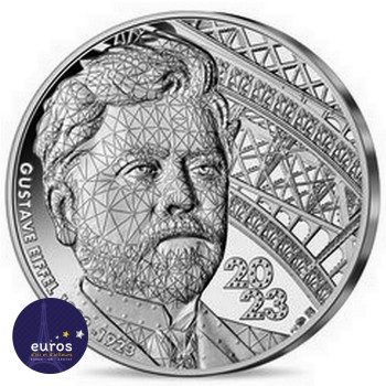 10 euros FRANCE 2023 - 100ème anniversaire de la disparition de Gustave Eiffel - Argent - UNC