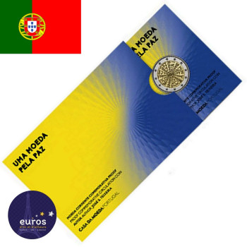 Blister 2 euros commémorative Portugal 2023 Commémoration Paix entre les nations - Belle Epreuve