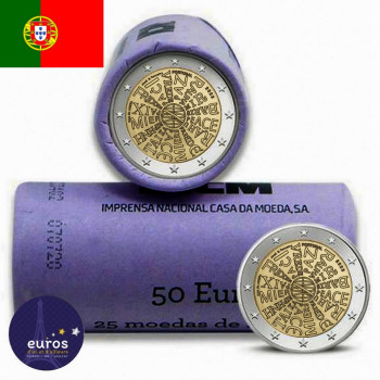 Rouleau 2 euros commémoratives PORTUGAL 2023 Commémoration paix entre les nations UNC