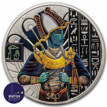 Sierra Leone 2023 - Egyptian Gods : Osiris - Silver 999,99‰ 2oz  Colorized