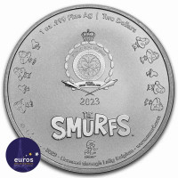 2023 Niue Colorized 1 oz Silver $2 Smurfs Smurfette in TEP 4