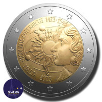 Pièce de 2 euros commémorative MALTE 2023 - Anniversaire de Nicolas Copernicus - Brillant Universel