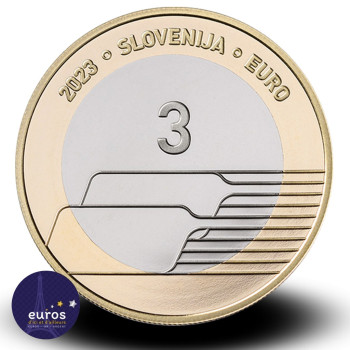 3 euros commémorative SLOVÉNIE 2023 - Journée du Sport en Slovénie - UNC 1