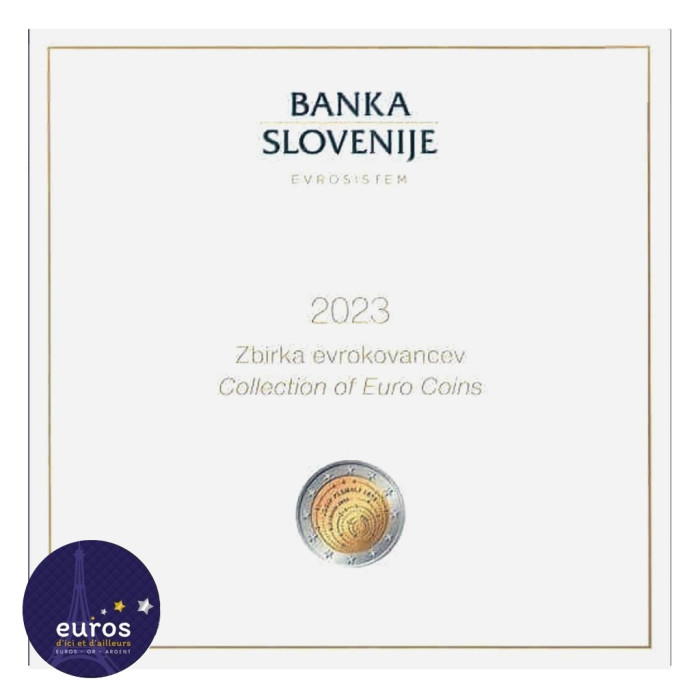 Set BU SLOVENIE 2023 - Série 1 cent à 2 euros + 2€ et 3€ commémoratives