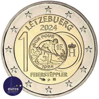 LUXEMBURG 2 Euro Coin 2024 - Feierstëppler - BU in Coincard - With Mintmark