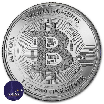 NUIE 2023 - $2 NZD - Bitcoin - 1oz Ag - Bullion
