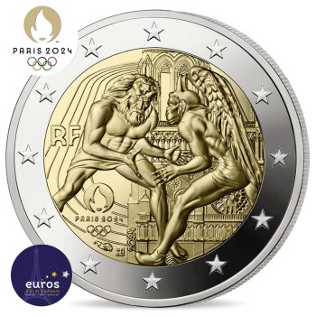 Pièce de 2 euros commémorative FRANCE 2024 - Jeux Olympiques Paris 2024 - Brillant Universel