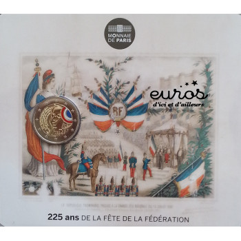 2 EUROS BU FRANCE 2015 colorisée - Liberté - 225 ans de la fête de la fédération