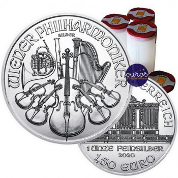 1.5 euros AUTRICHE 2020 - Orchestre Philarmonique de Vienne - 1oz argent - Bullion