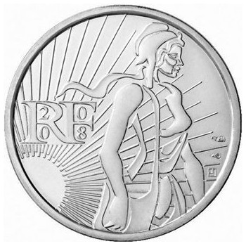 5 euros Argent France 2008...