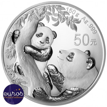 CHINE 2021 - 50 yuan - Panda - Argent 150 grammes - Belle Epreuve