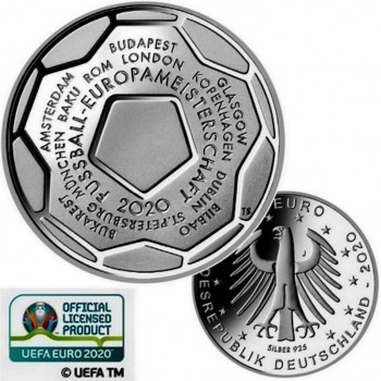 Avers et revers 20 euros ALLEMAGNE 2020 - Championnat d'Europe 2020 de l'UEFA™