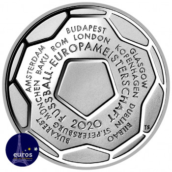 Avers et revers 20 euros ALLEMAGNE 2020 - Championnat d'Europe 2020 de l'UEFA™