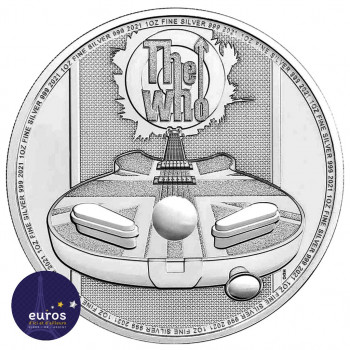 Avers de la pièce GRANDE-BRETAGNE 2021 - 2£ The Who - Légendes Musicales - 1oz Argent 999,99‰ - Bullion