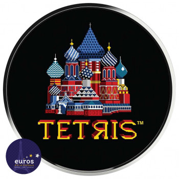 Avers NIUE 2021 - 2$ NZD TETRIS™ Couleur - 1oz argent