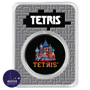 NIUE 2021 - 2$ NZD TETRIS™ Couleur - 1oz argent