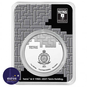 NIUE 2021 - 2$ NZD TETRIS™ Couleur - 1oz argent