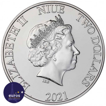 Avers de la pièce NIUE 2021 - 2$ NZD Le Roi Lion™ - Hakuna Matata - 1oz argent - Disney™