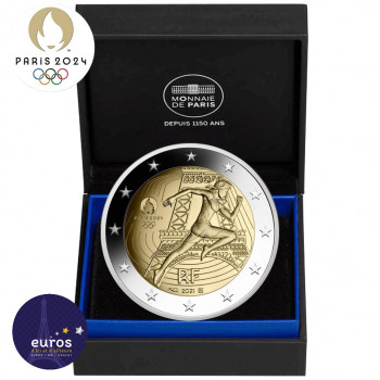 2 euros commémorative FRANCE 2021 - Jeux Olympiques Paris 2024 - Belle Épreuve