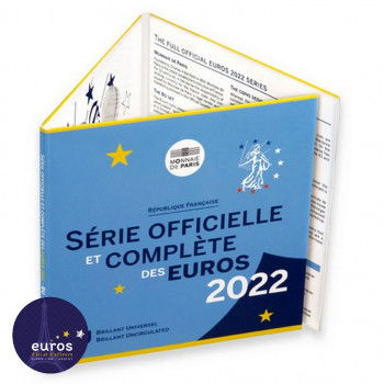 Set BU FRANCE 2022 - Série 1 cent à 2 euros Brillant Universel - Monnaie de Paris - 3D
