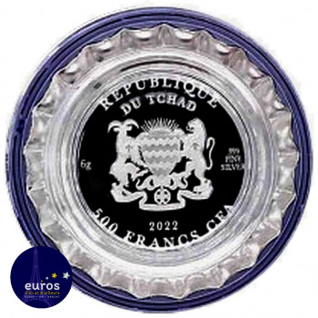TCHAD - 500 Francs CFA - Pepsi® Bottle Cap - Belle Épreuve - Avers et revers de la pièce
