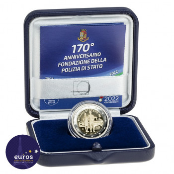 2 euros commémorative ITALIE 2022 - 170 ans de la Police Nationale Italienne - Belle Épreuve
