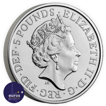 GRANDE-BRETAGNE 2022 - 5£ The Royal Tudor Beasts The Lion of England - Brillant Universel