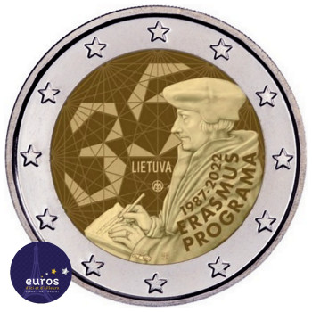 2 euros commémorative commune LITUANIE 2022 - 35ème anniversaire Erasmus - UNC