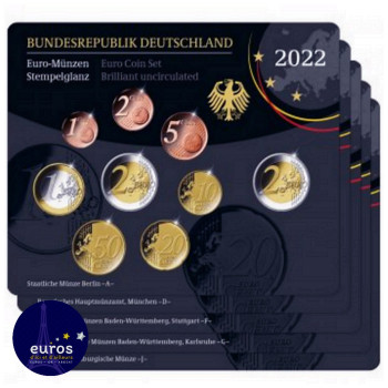 Sets BU 5,88€ ALLEMAGNE 2022 x 5 ateliers ADFGJ inclus 2€ cc Thüringen