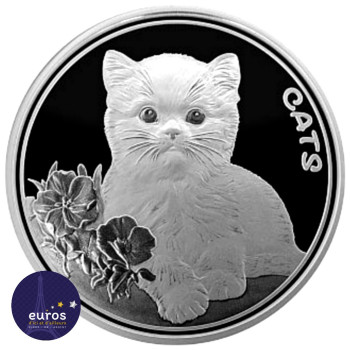 ILES FIDJI 2022 - 50 cents FJD - Chats des Fidji (2) - Bullion 1oz argent 999,99‰