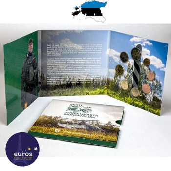 Set BU ESTONIE 2022 - Série 1 cent à 2 euros - 100 ans du Corps des Gardes-Frontières Estoniens - Brillant Universel