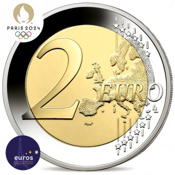 2 euros commémorative FRANCE 2022 - Jeux Olympiques Paris 2024 - Brillant Universel