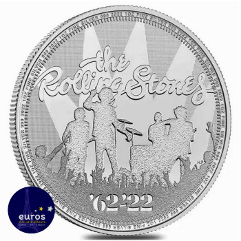 GRANDE-BRETAGNE 2022 - 2£ Rolling Stones - Légendes Musicales - 1oz Argent 999,99‰ - Bullion