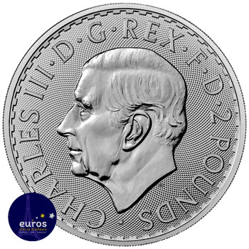 GRANDE-BRETAGNE 2023 - 2£ BRITANNIA - Roi CHARLES III - 1oz argent 999,99‰ - Bullion Coin